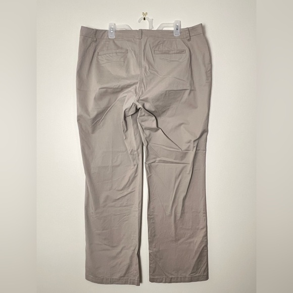 Lane Bryant Womens Pants Brown Straight Wide Leg Cotton 18 Long Career Trouser - Picture 5 of 17